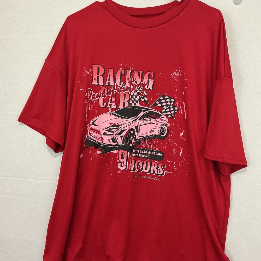 SHEIN Vibrant Red Garment Graphic T Shirt